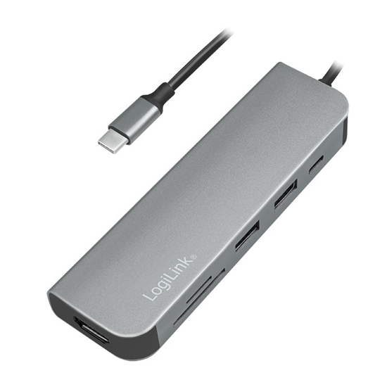 Изображение Hub Wielofiunkcyjny USB-C Czytnik kart HDMI PD 