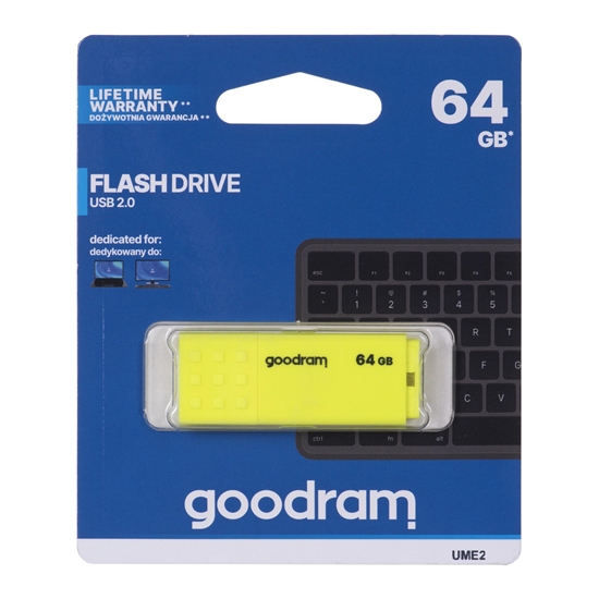 Picture of Goodram UME2-0640Y0R1 USB flash drive 64 GB USB Type-A 2.0 Yellow