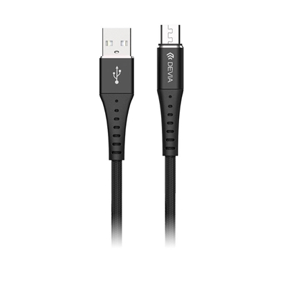 Attēls no Devia Braid Series Cable (2.1A Android) 1M black