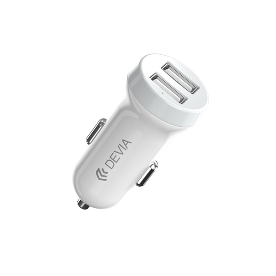 Picture of Devia Smart series car charger suit for Lightning (5V3.1A,2USB) white