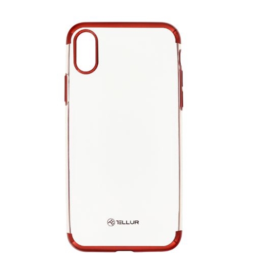 Picture of Tellur Cover Silicone Electroplated for iPhone X/XS red