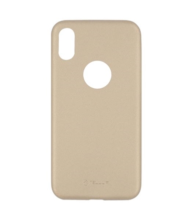 Attēls no Tellur Cover Slim Synthetic Leather for iPhone X/XS gold
