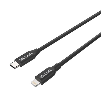 Attēls no Tellur Data Cable Apple MFI Certified Type-C to Lightning 1m Black