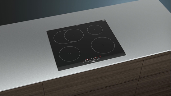 Picture of Siemens EH675FFC1E hob Black, Stainless steel Built-in Zone induction hob 4 zone(s)