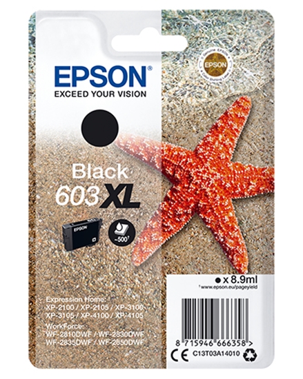 Picture of Epson ink cartridge black 603 XL                    T 03A1