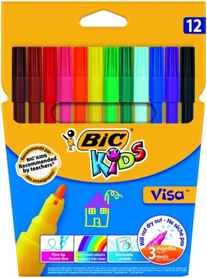 Изображение BIC Felt tip pens KIDS VISA, 12 colours 002758