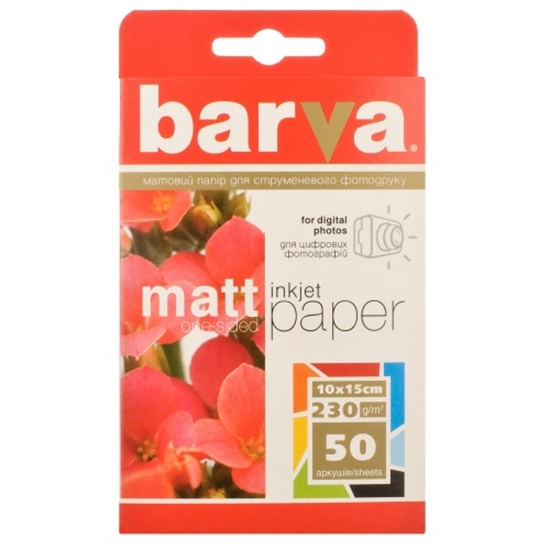 Изображение Photo paper Barva Mate 230 g/m², 10x15, 50 sheets