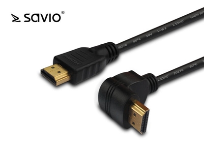 Picture of Cable HDMI angled gold v1.4 Savio CL-04 10pcs 3D pack