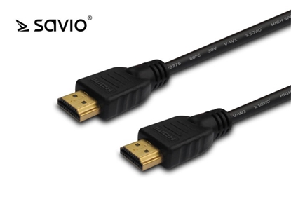 Изображение Cable HDMI Savio CL-05 10 pcs. pack black gold v1.4 3D