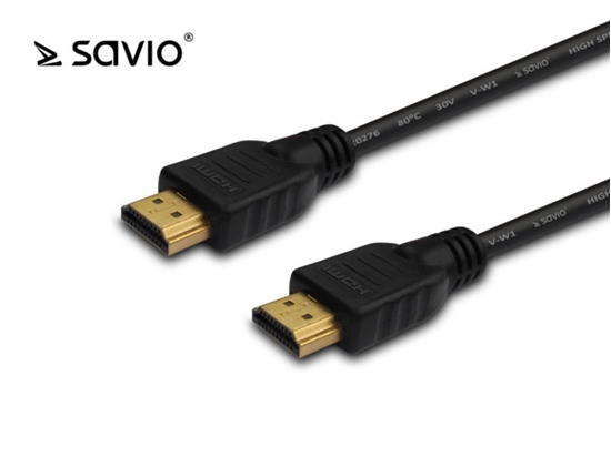 Picture of Cable HDMI Savio CL-05 10 pcs. pack black gold v1.4 3D