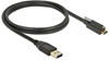 Picture of Delock Cable SuperSpeed USB 10 Gbps (USB 3.1 Gen 2) Type-A male > USB Type-C™ male with screw on top 1 m black