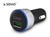 Picture of Ładowarka samochodowa Quick Charge 3.0 Savio SA-06/B, 3A, 5.4A, 2xUSB