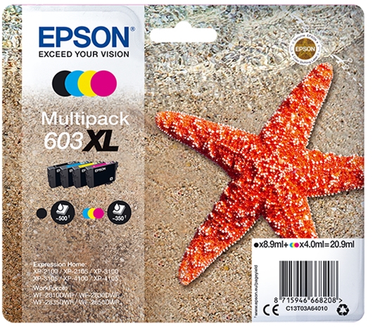 Picture of Epson Multipack 4-colours 603 XL                    T 03A6