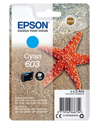 Attēls no Epson ink cartridge cyan 603                       T 03U2