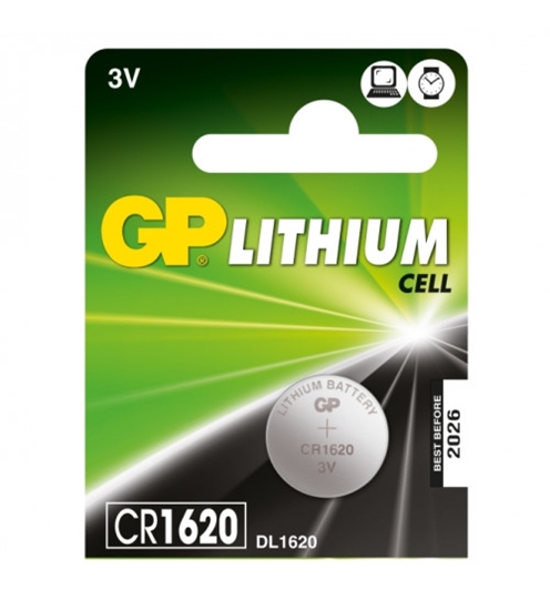 Picture of Baterijas GP CR1620 Lithium 3V Kods CR1620-G5