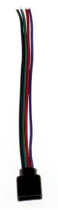Attēls no 10mm RGB vienpusējs "plug" tipa konektors, 10cm
