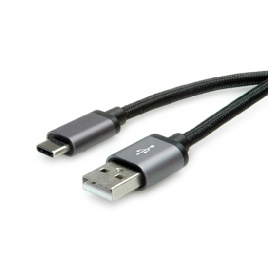 Picture of ROLINE USB 2.0 Cable, C - A, M/M, black, 3.0 m