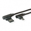 Picture of ROLINE USB 2.0 Cable, A reversible - Micro B (90° angled), M/M, black, 0.8 m