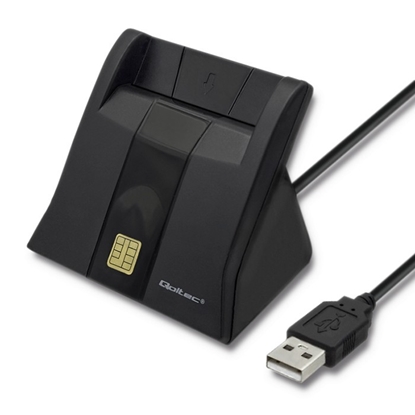 Attēls no QOLTEC Smart chip ID card scanner USB