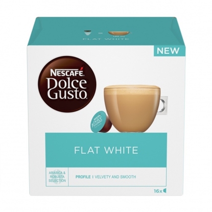 Изображение Nescafe Dolce Gusto Flat White kava, 16 kapsulių dėžutėje