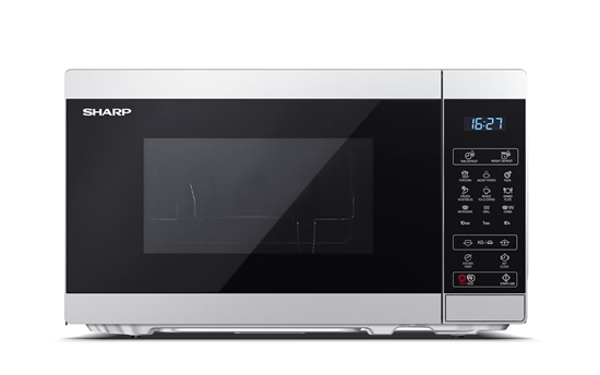 Picture of Sharp YC-MG02E-W microwave Countertop 20 L 800 W Blue, White