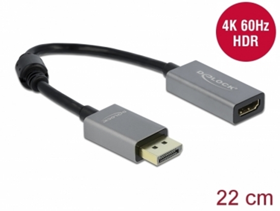 Изображение Delock Active DisplayPort 1.4 to HDMI Adapter 4K 60 Hz (HDR)