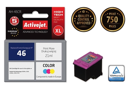 Изображение Activejet AH-46CR ink (replacement for HP 46 CZ638AA; Premium; 21 ml; color)