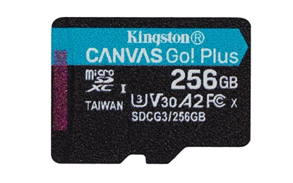 Attēls no Kingston Technology 256GB microSDXC Canvas Go Plus 170R A2 U3 V30 Single Pack w/o ADP