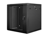 Picture of Lanberg wall-mounted installation rack cabinet 19'' 12U 600x600mm black (glass door)