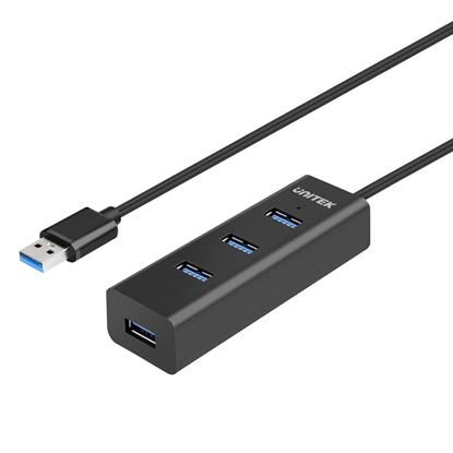 Изображение UNITEK Y-3089 interface hub USB 3.2 Gen 1 (3.1 Gen 1) Type-A 5000 Mbit/s Black