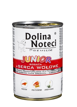 Изображение DOLINA NOTECI Premium Junior Rich in beef hearts - Wet dog food - 400 g