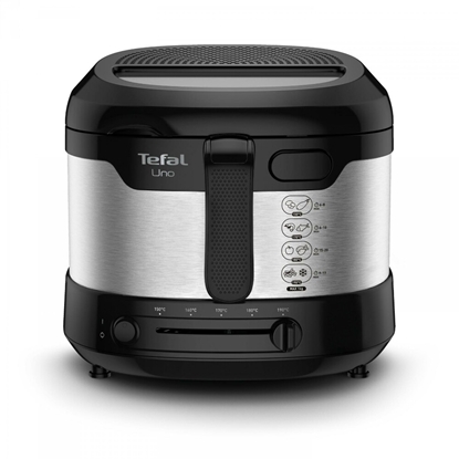 Attēls no Tefal Uno FF215D Single Stand-alone Deep fryer Black, Stainless steel