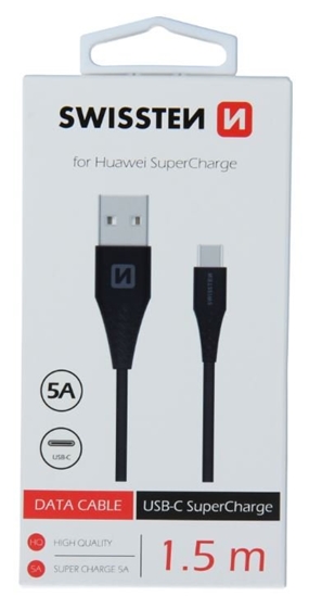 Изображение Swissten 5A Super Fast Charge for Huawei USB-C Data and Charging Cable 1.5m