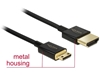 Изображение Delock Cable High Speed HDMI with Ethernet - HDMI-A male - HDMI Mini-C male 3D 4K 2m Slim Premium