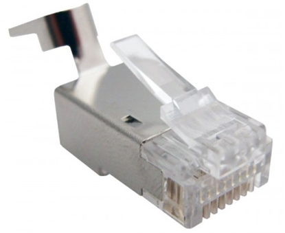 Attēls no Konektors RJ45 ekranēts CAT6 STP FTP LAN kabelim, 2 daļas, PROFI