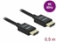 Изображение Delock Koaxiales High Speed HDMI Kabel 48 Gbps 8K 60 Hz schwarz 0,5 m