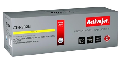 Picture of Activejet ATH-532N toner (replacement for HP 304A CC532A, Canon CRG-718Y; Supreme; 3200 pages; yellow)