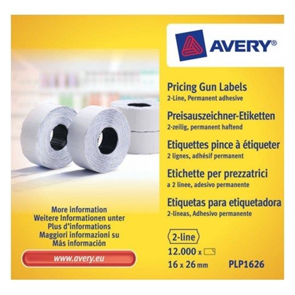 Attēls no Avery PLP1626 self-adhesive label Price tag Permanent White 12000 pc(s)