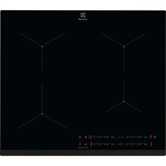 Picture of Electrolux EIS62443 Black Built-in 60 cm Zone induction hob 4 zone(s)