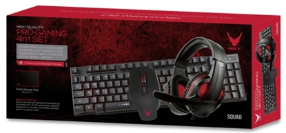 Attēls no Varr VG4IN1SET01 PRO Gaming 4in1 Set / Keyboard / Mouse / Headset / Mouse Pad / ENG