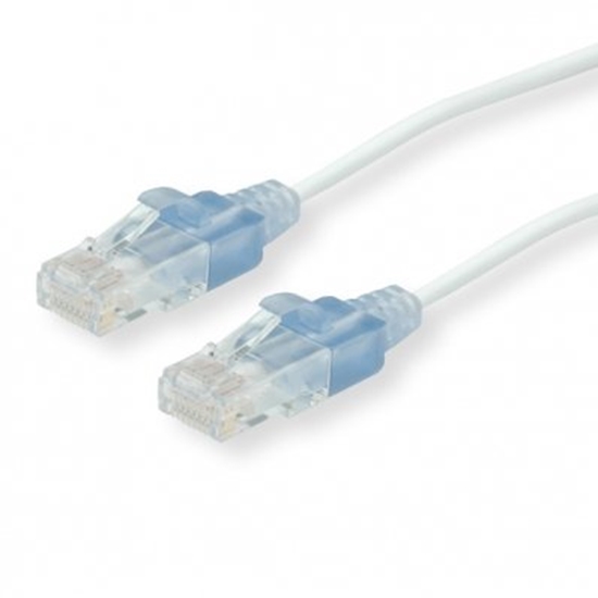 Изображение ROLINE UTP Patch Cord, Cat.6, slim, white, 0.5 m