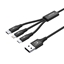 Изображение UNITEK C14049BK USB cable 1.2 m USB 2.0 USB C Micro-USB B/Lightning Black