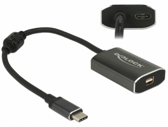 Picture of Delock Adapter USB Type-C™ male > mini Displayport female (DP Alt Mode) 4K 60 Hz with PD function