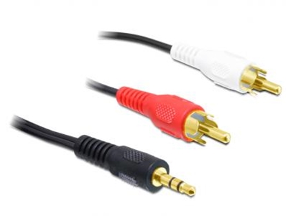 Attēls no Delock Cable Audio DC jack 3.5 mm male  2 x RCA male 1,5 m