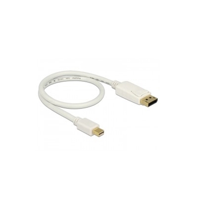 Attēls no Delock Cable Mini Displayport 1.2 male - Displayport male 4K 0.5 m white