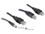 Picture of Delock Cableset 2x USB-A  DC + USB-B 30cm
