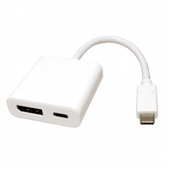 Изображение ROLINE Type C - DisplayPort Adapter, + 1x Type C PD, v1.2, M/F