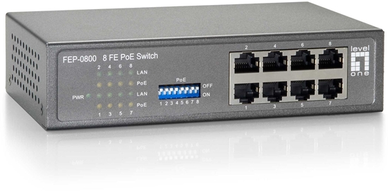 Picture of Level One LevelOne Switch  8x FE FEP-0800                  90W  8xPoE