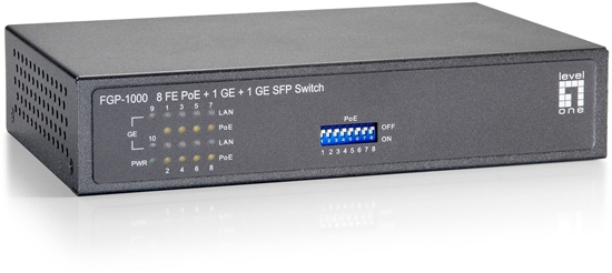 Picture of LevelOne FGP-1000 10-Port-Fast Ethernet-PoE-Switch