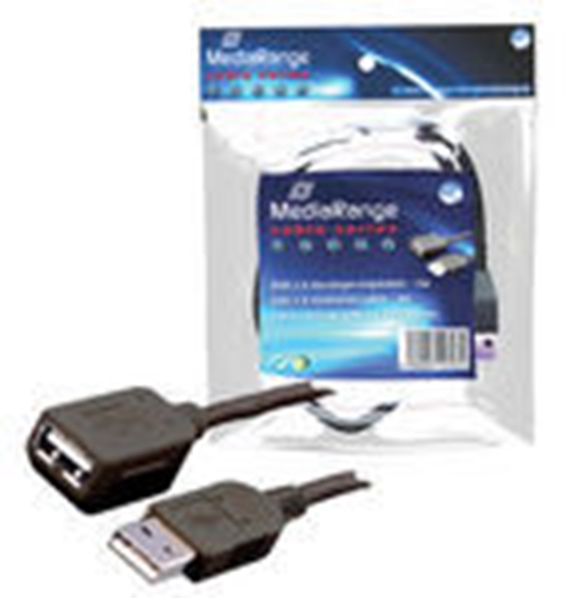 Picture of Kabel USB MediaRange USB-A - USB-A 3 m Czarny (MRCS111)